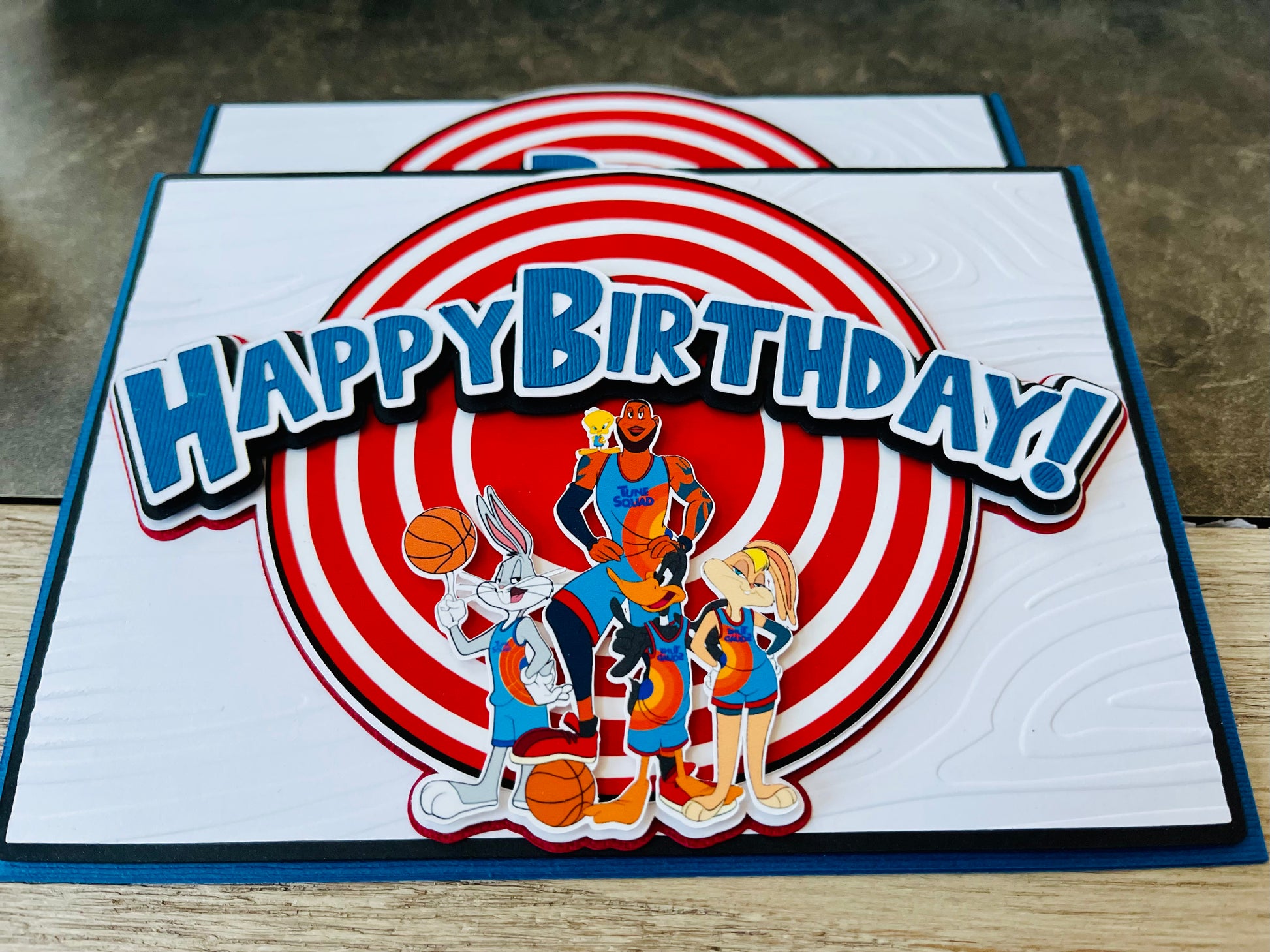 looney tunes squad birthday card