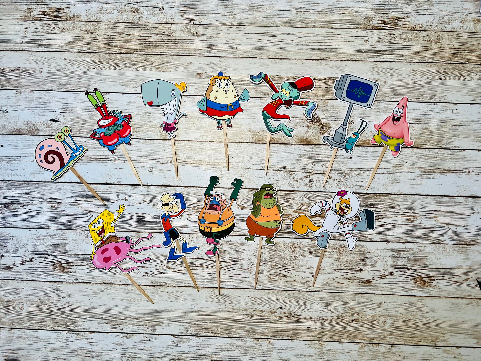 Spongebob Cupcake Toppers