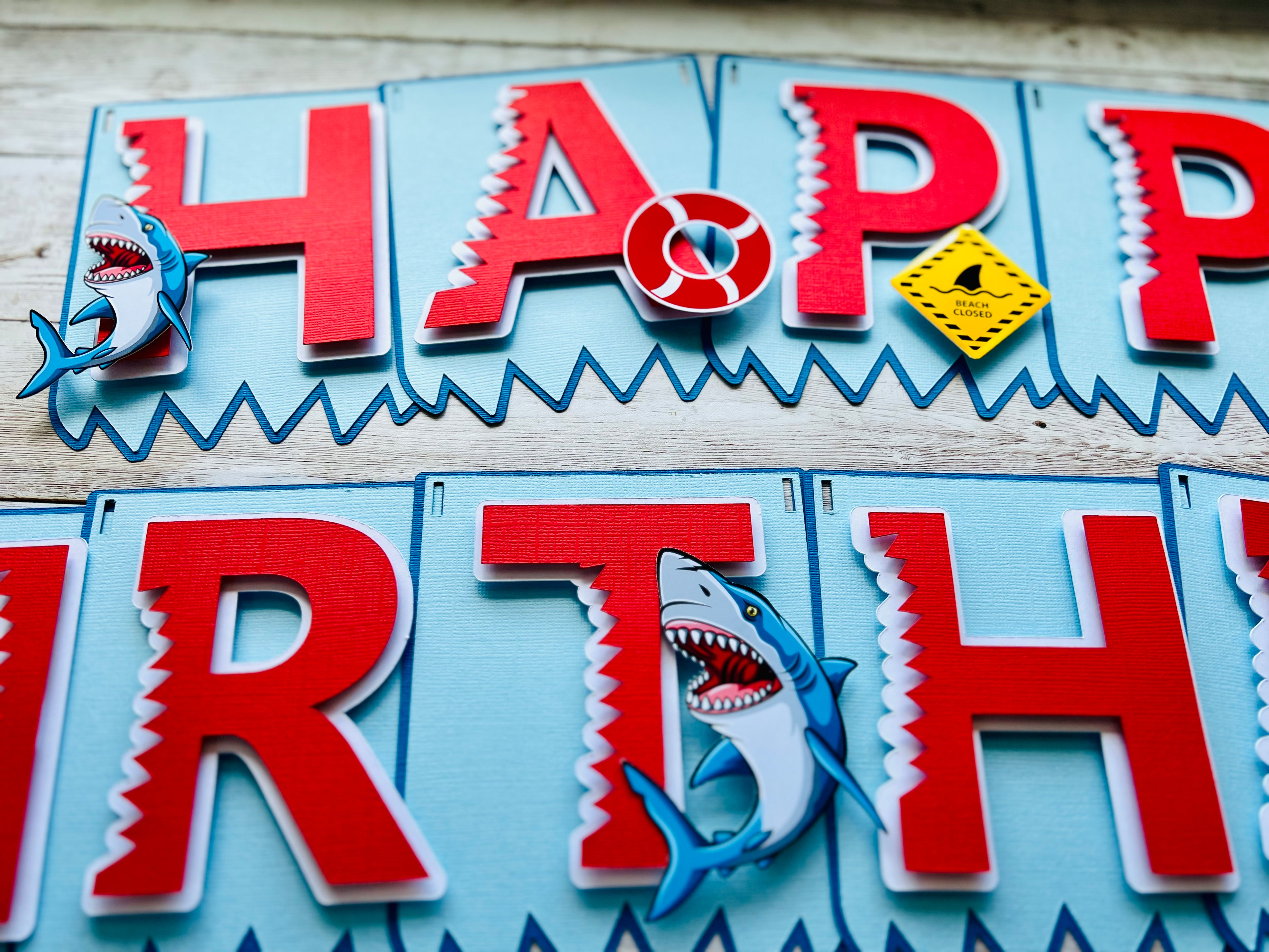 jaws birthday banner