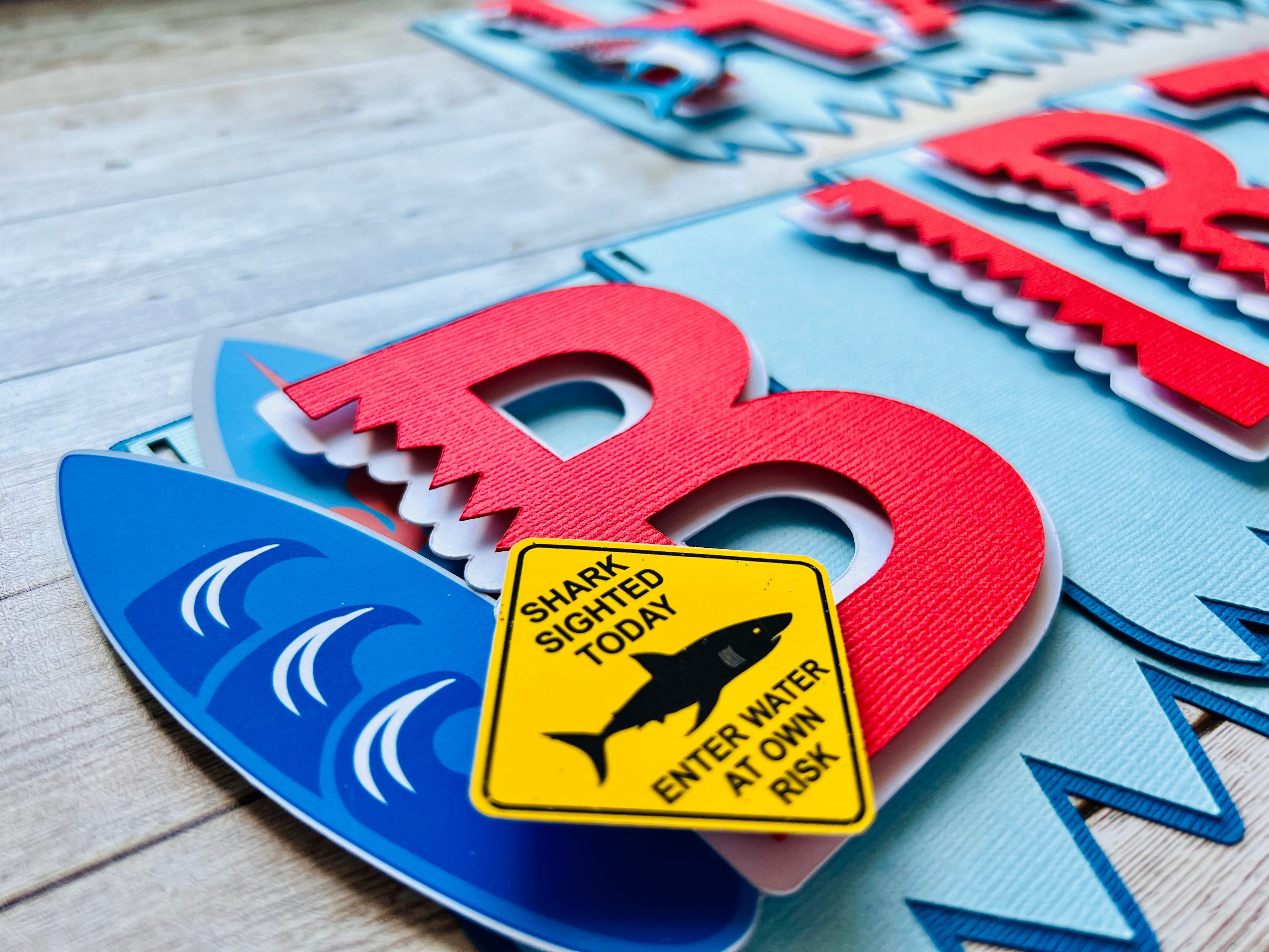 shark birthday banner