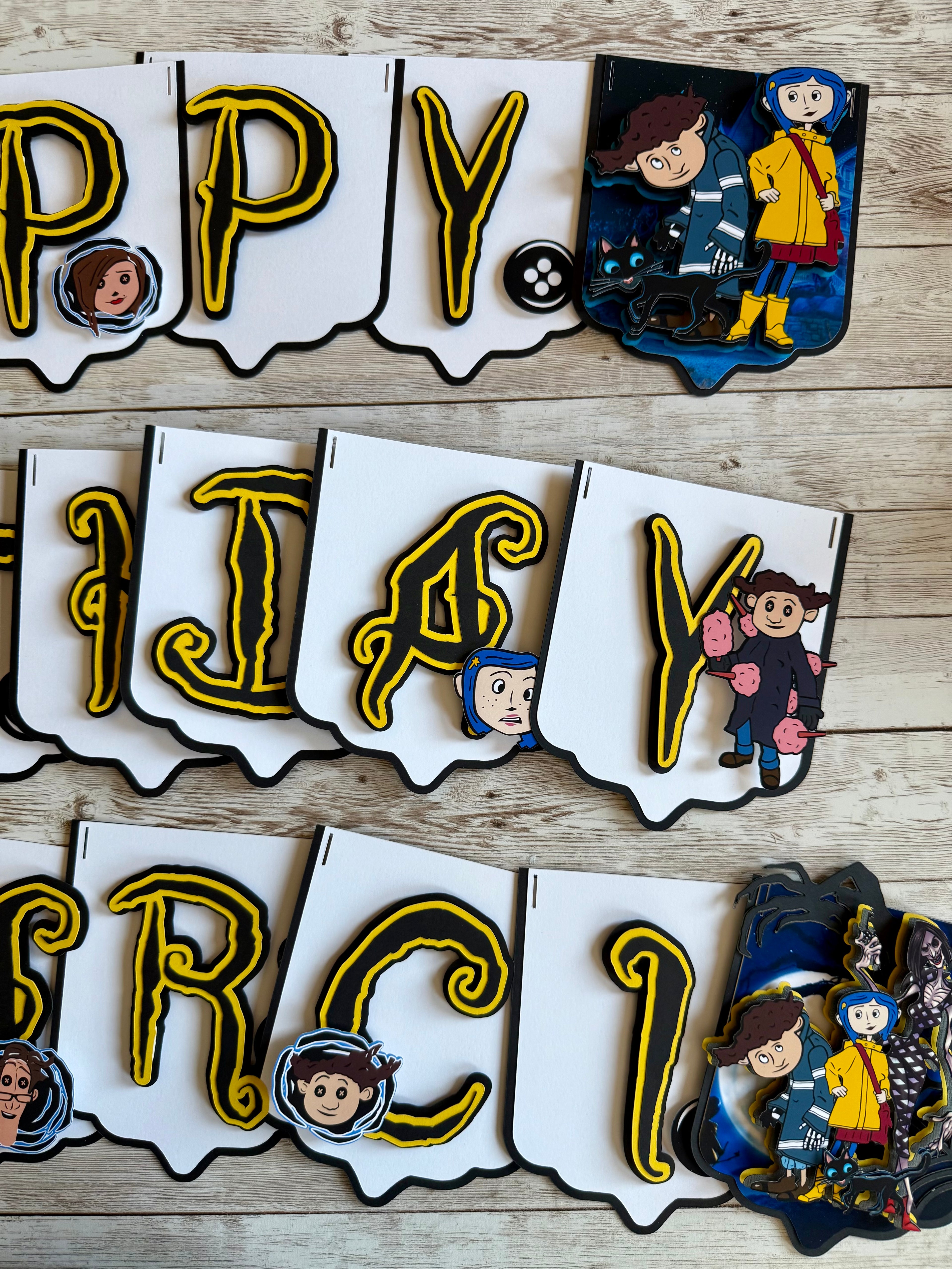 Coraline jones birthday banner