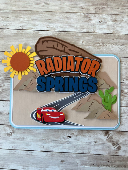 radiator Springs party signs