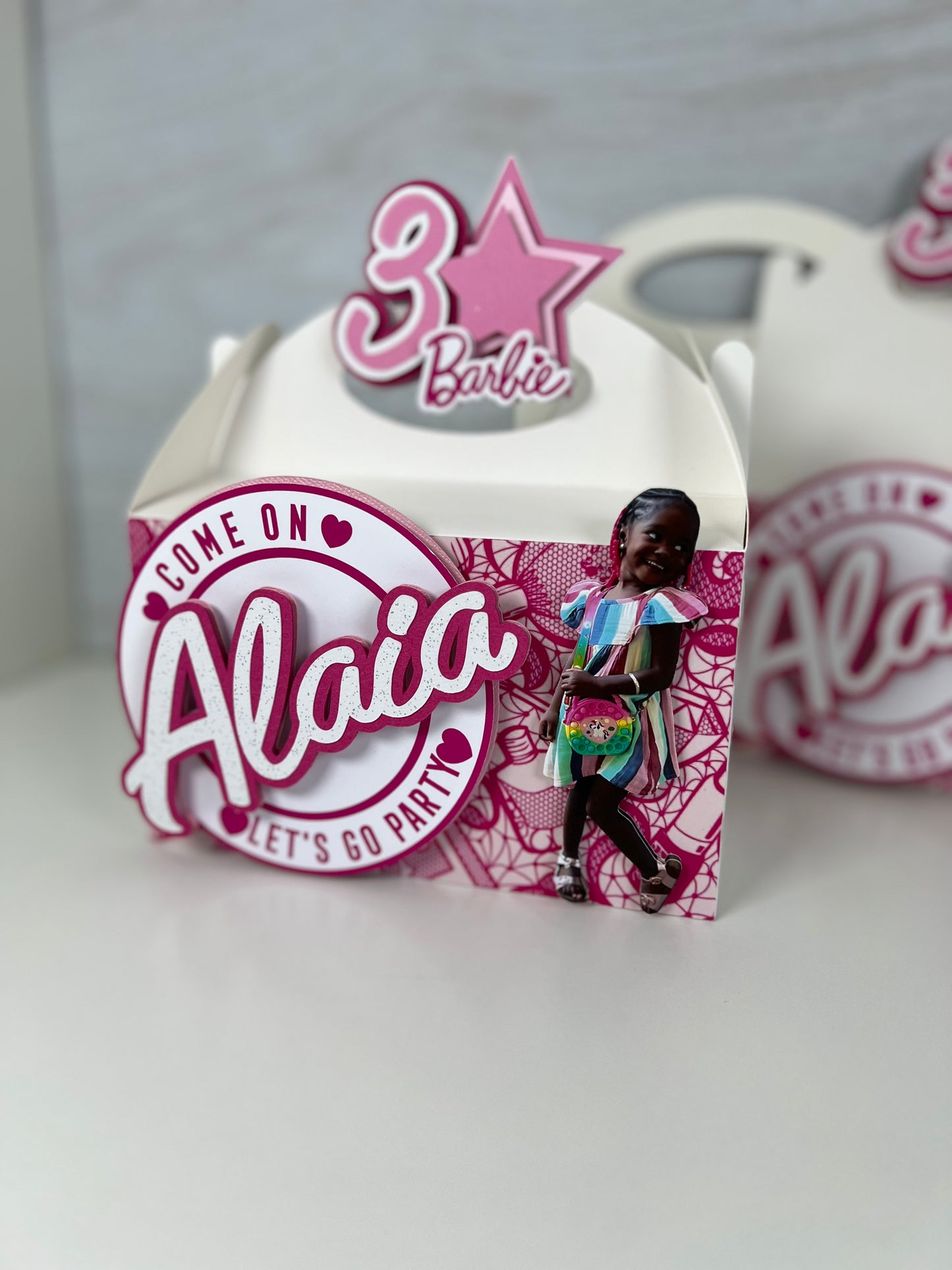 Barbie favor boxes