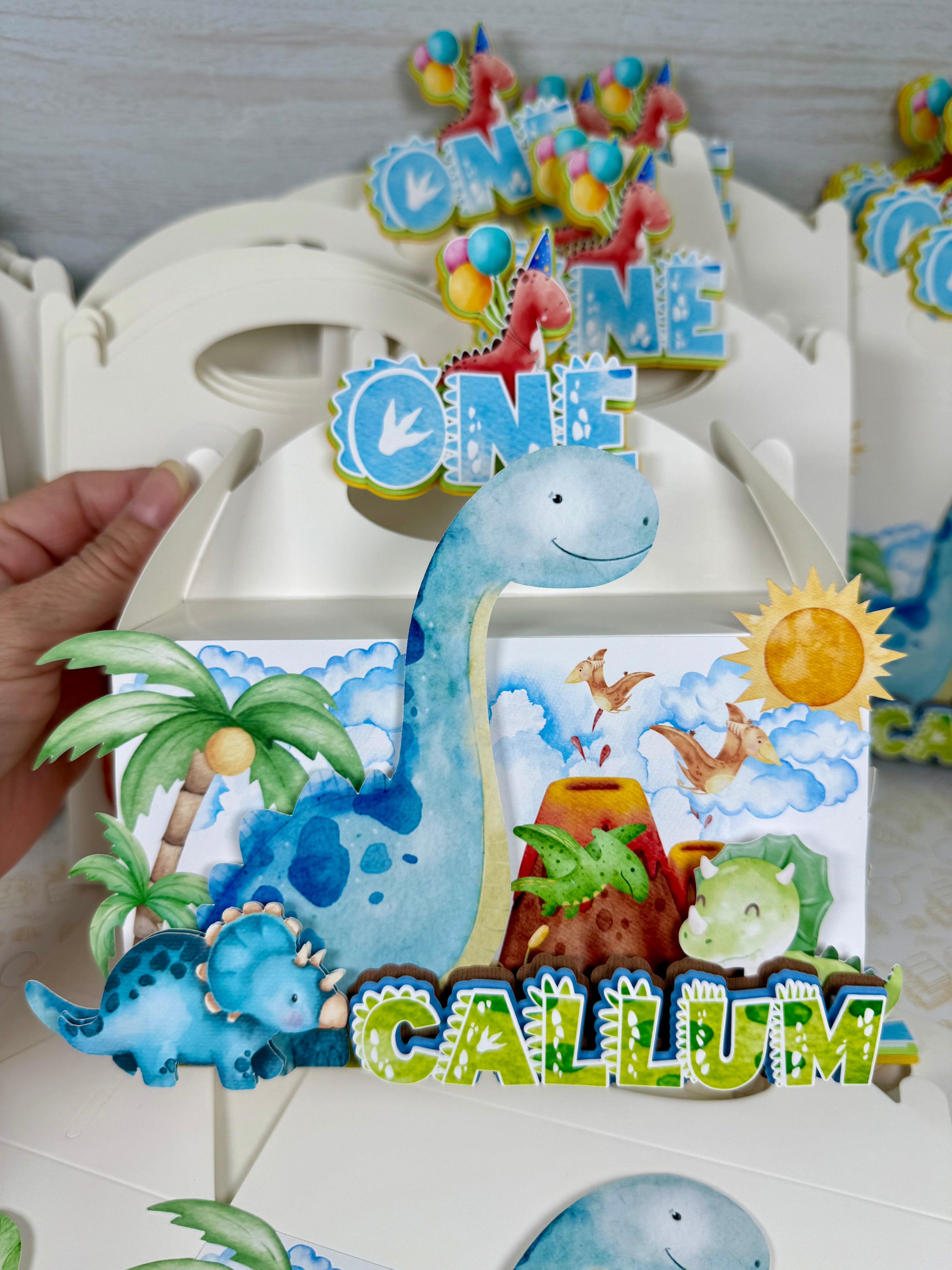 Dinosaur favor boxes