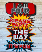 SUPERHEROES BIRTHDAY SIGN