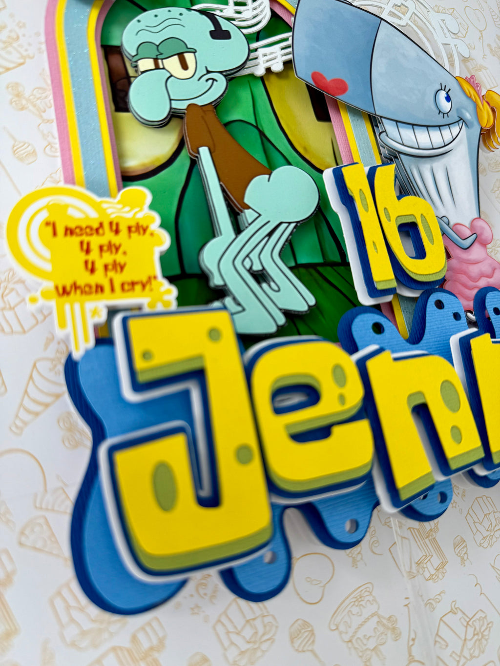 BOYS WHO CRY CAKE TOPPER
