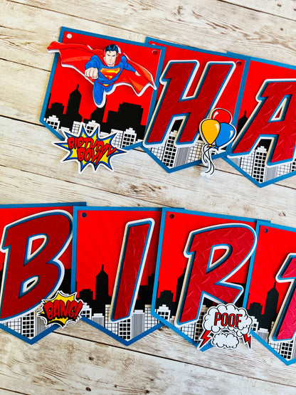 Superman Birthday Banner