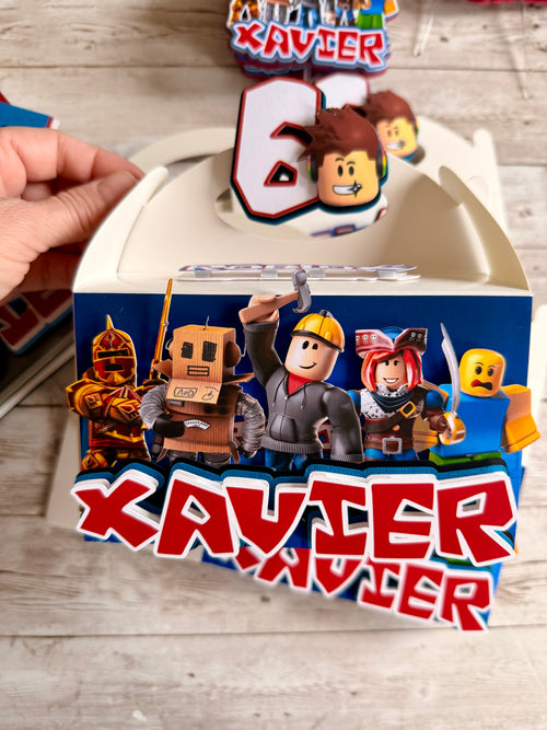 Blue Blox Favor Boxes