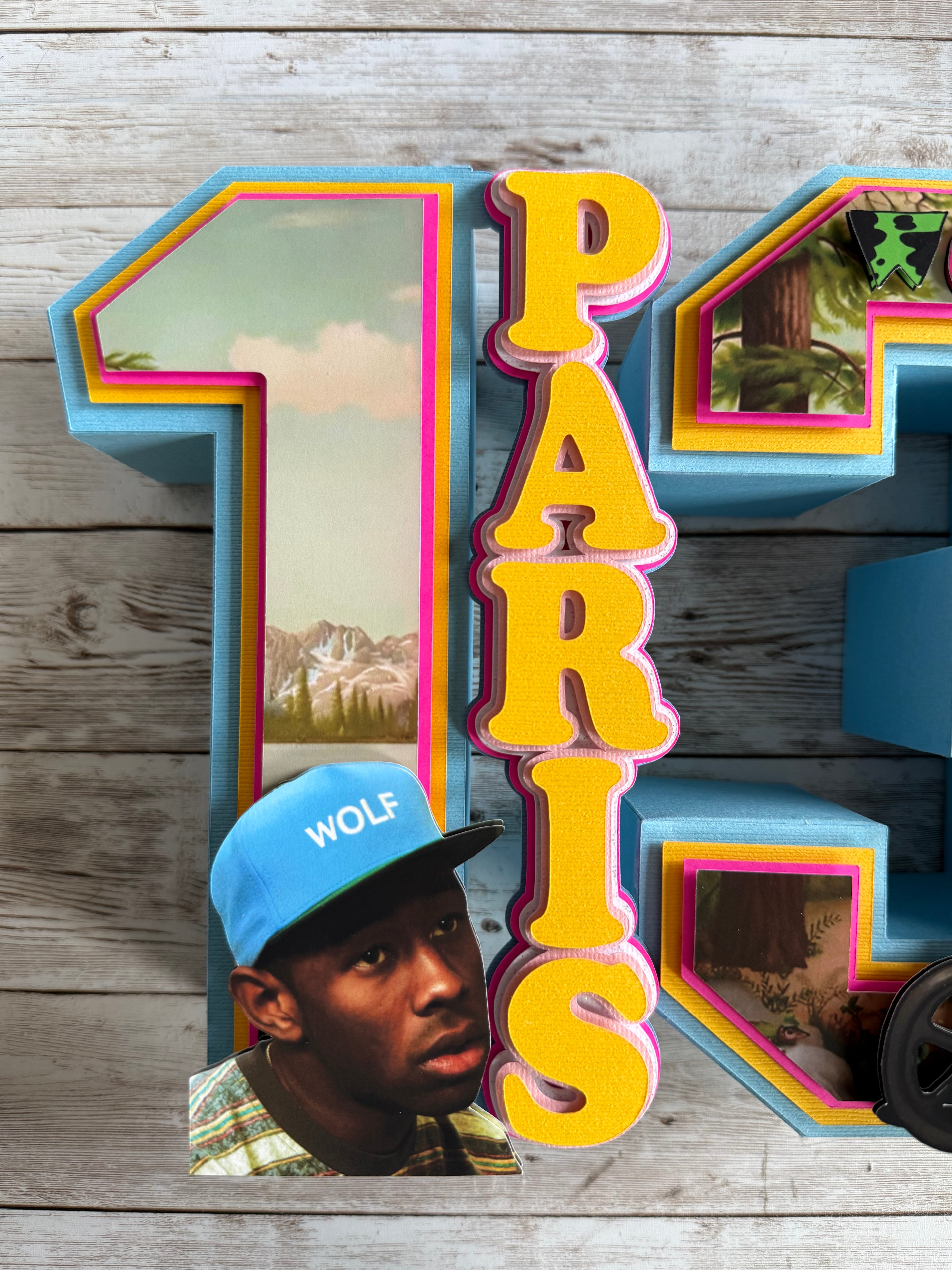 Tyler the creator wolf album 3D numbers 