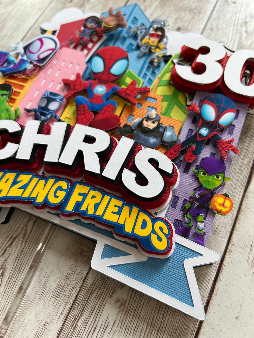spidey and his amazing friends cake topper
