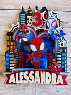 spidey cake topper