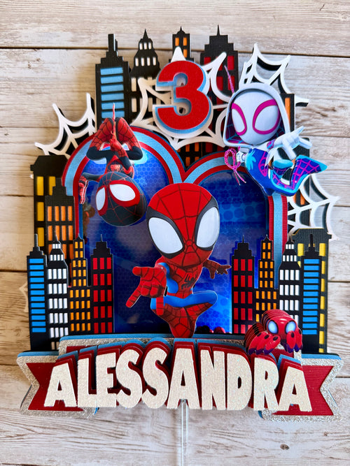 spidey cake topper