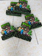 Minecraft cupcake toppers