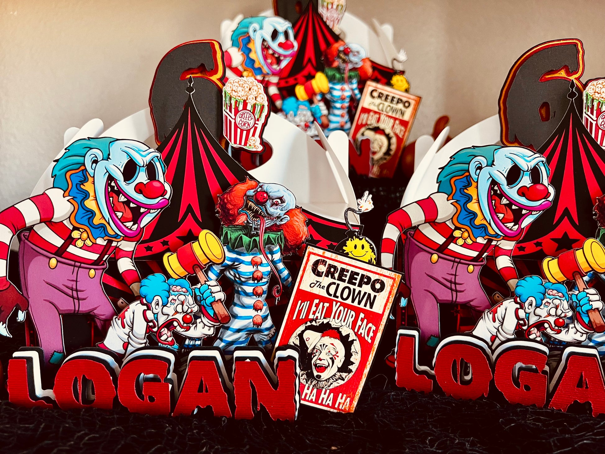 Horror circus favor boxes