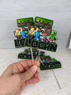 Minecraft cupcake toppers