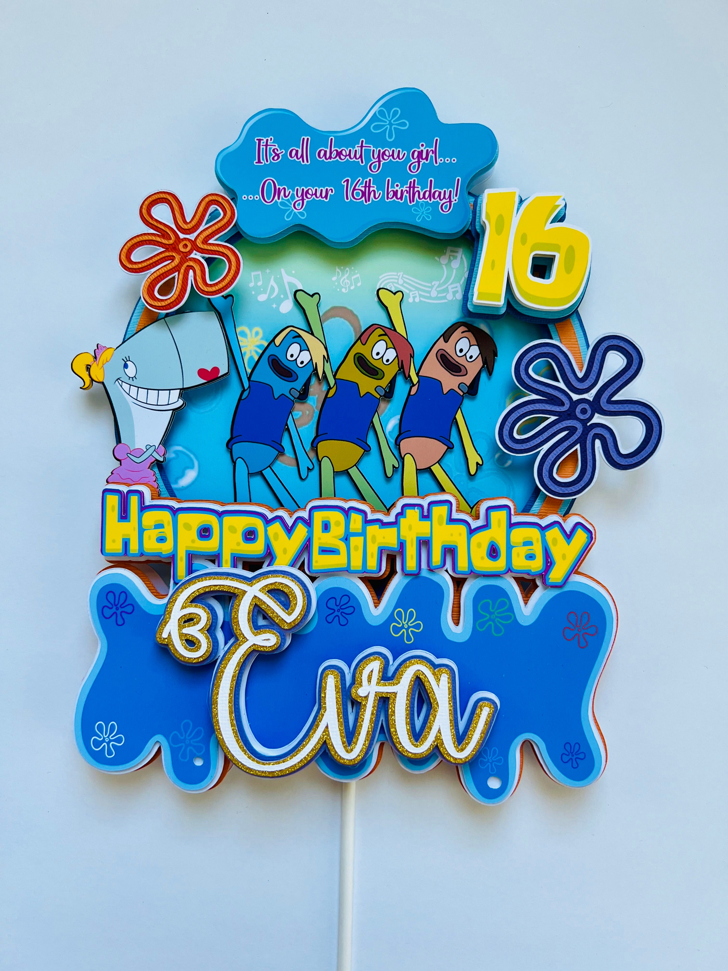 Spongebob cake topper