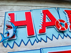 Shark Jaws Birthday Banner