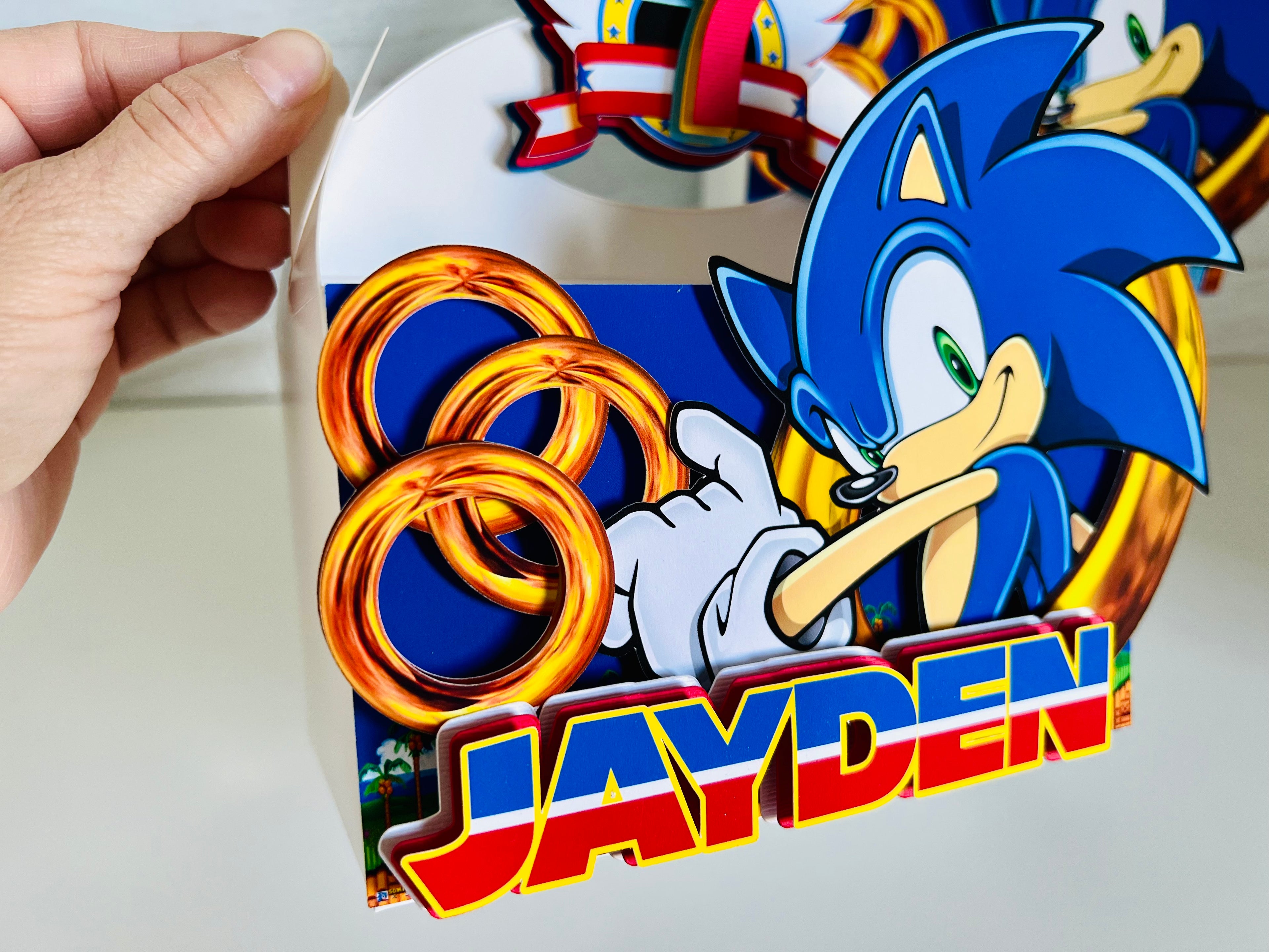 Sonic the hedgehog favor boxes