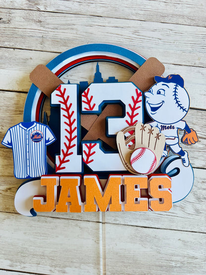 Mets cake topper