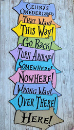 Alice in Wonderland Custom Arrow Signs