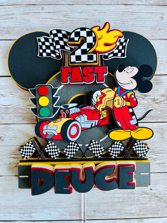 Mickey Mouse Roadster cake topper