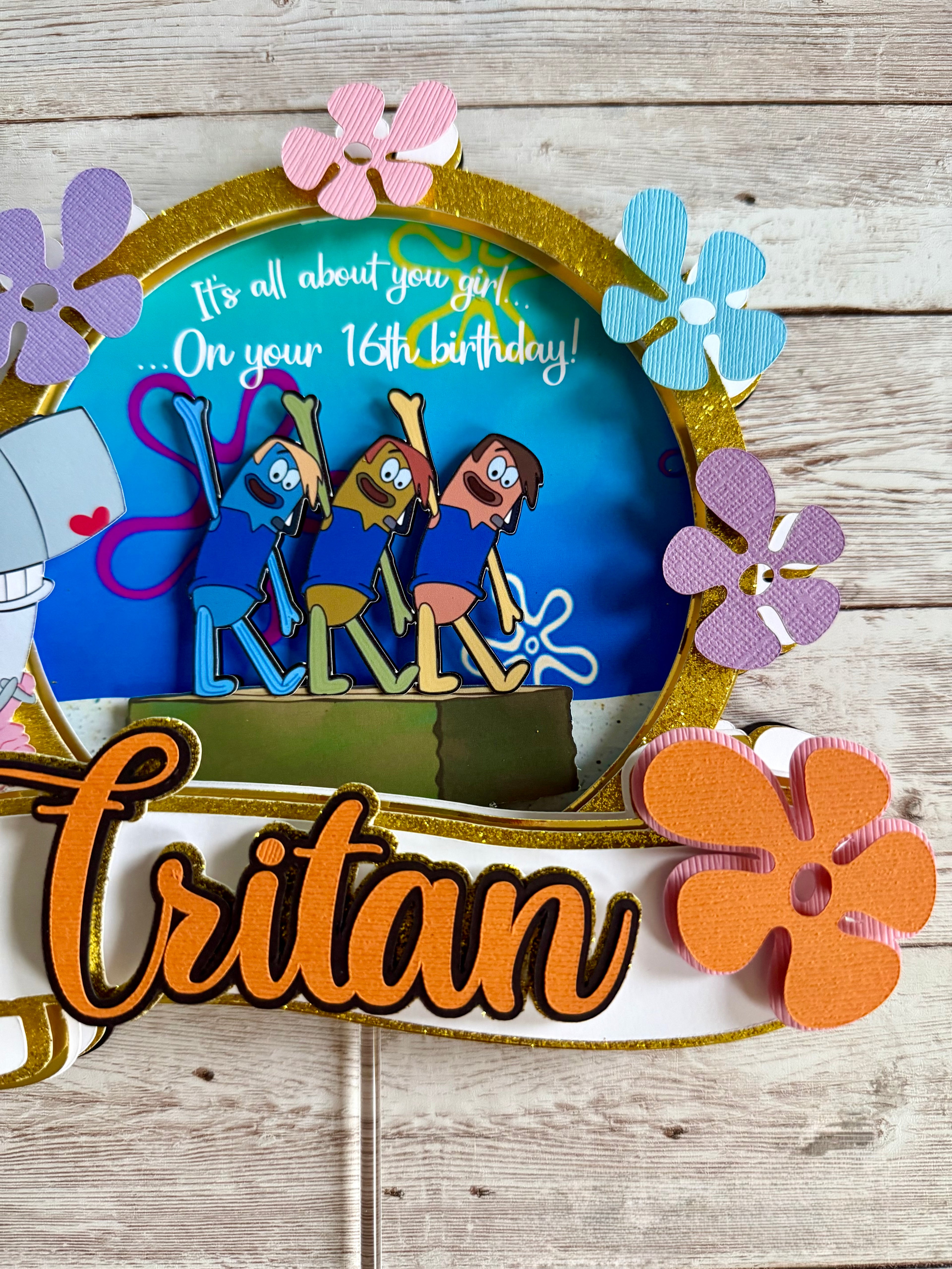 Boys who cry cake topper