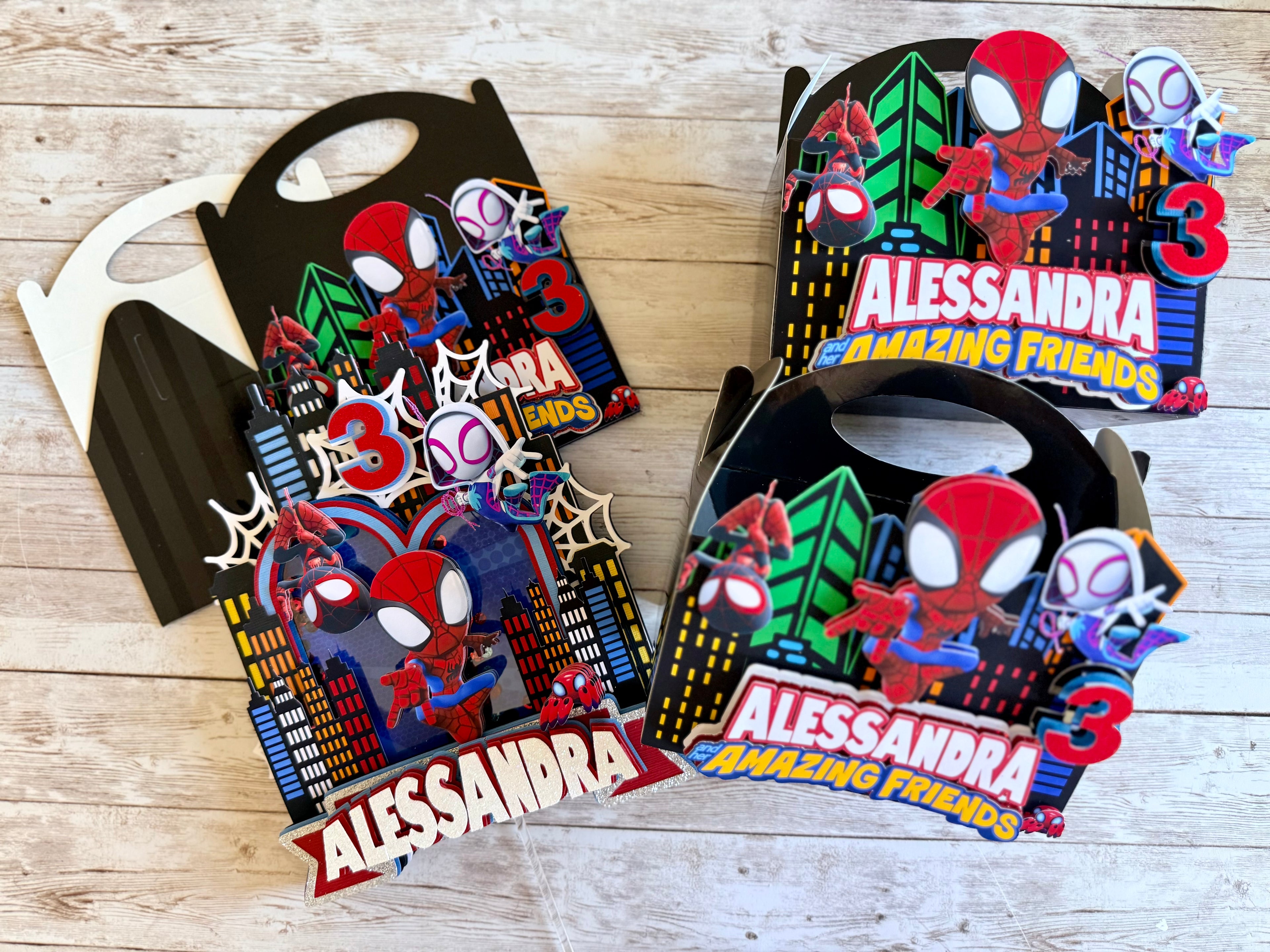 spiderman favor boxes