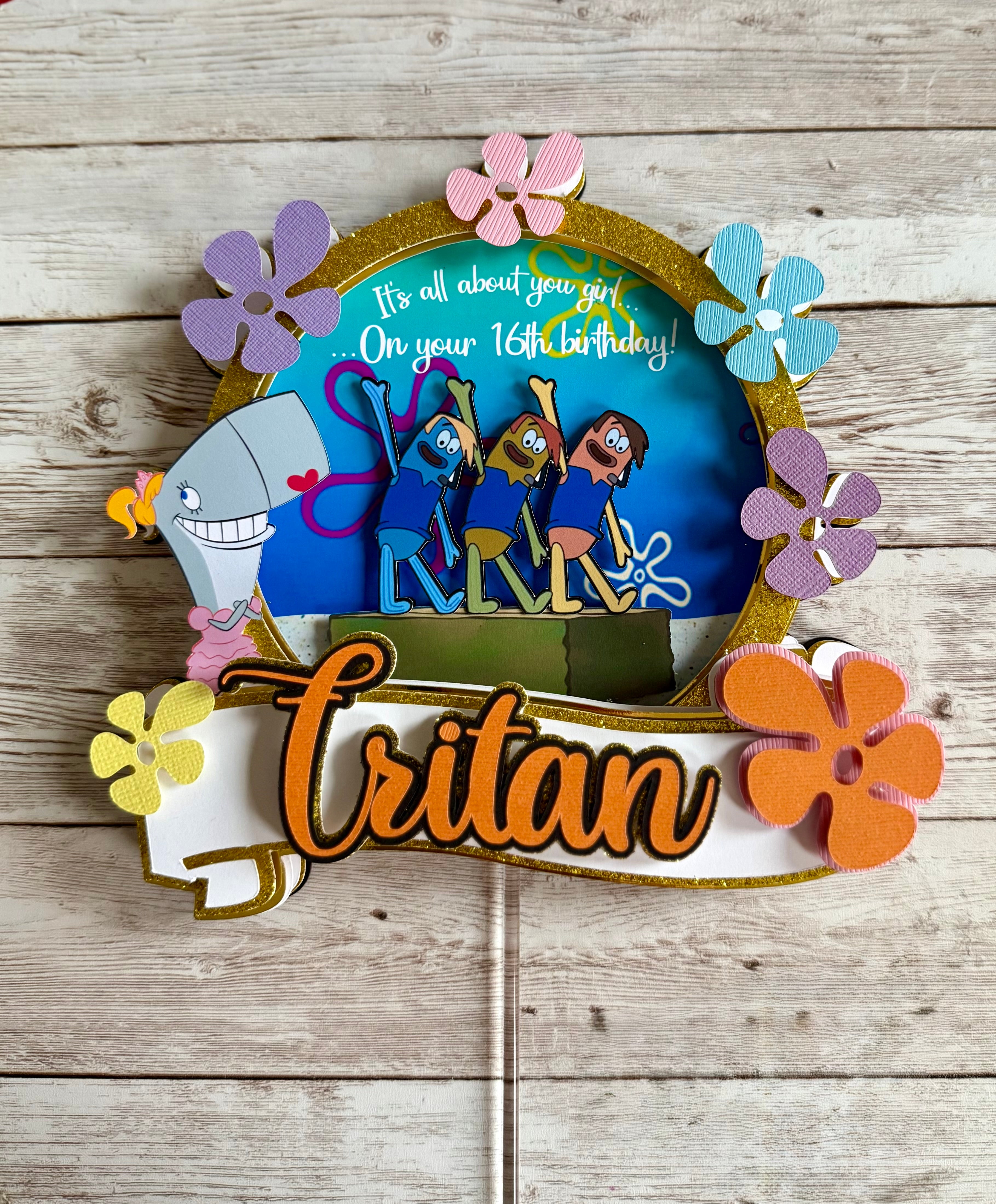 Boys who cry cake topper