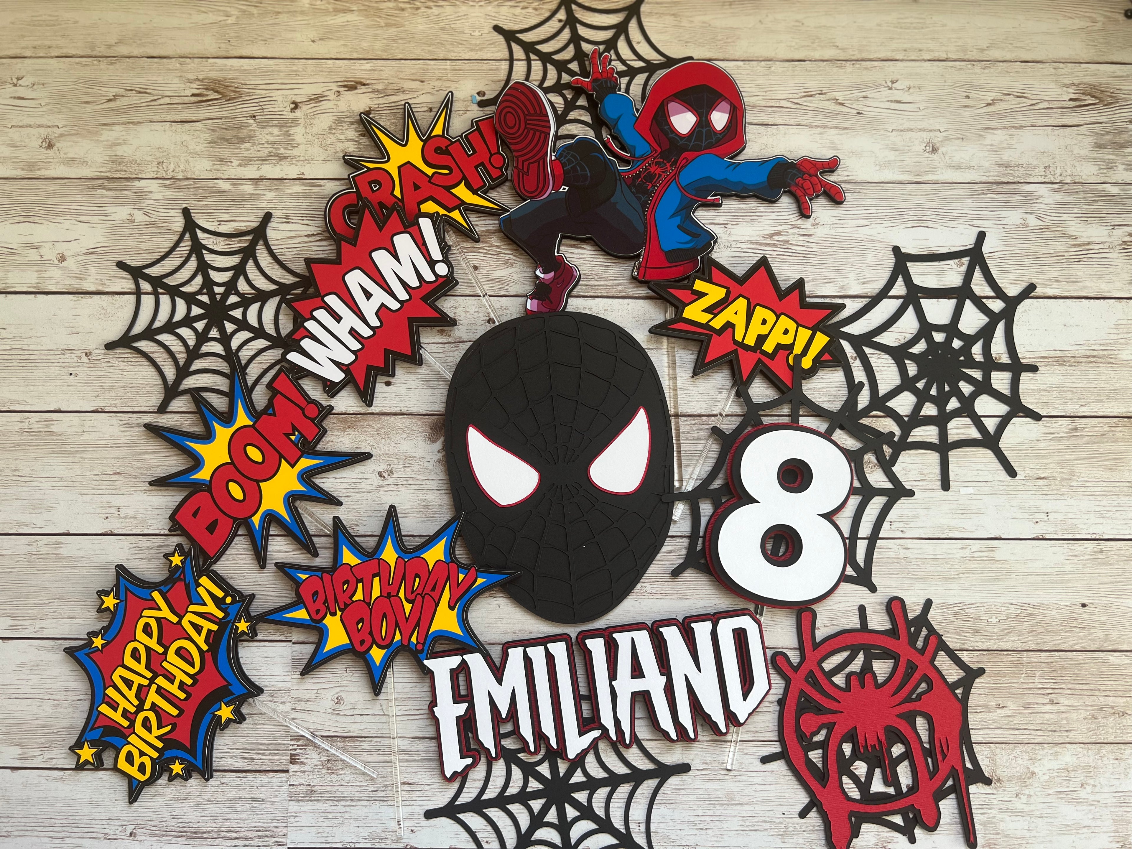 miles morales cake topper