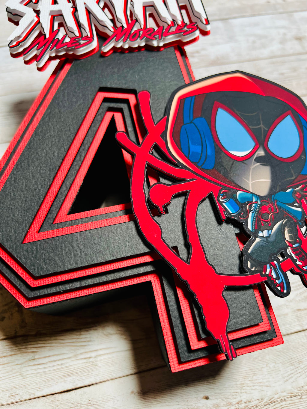 Miles Morales 3D Numbers