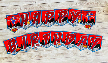 Superman Birthday Banner