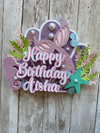 Mermaid cake topper