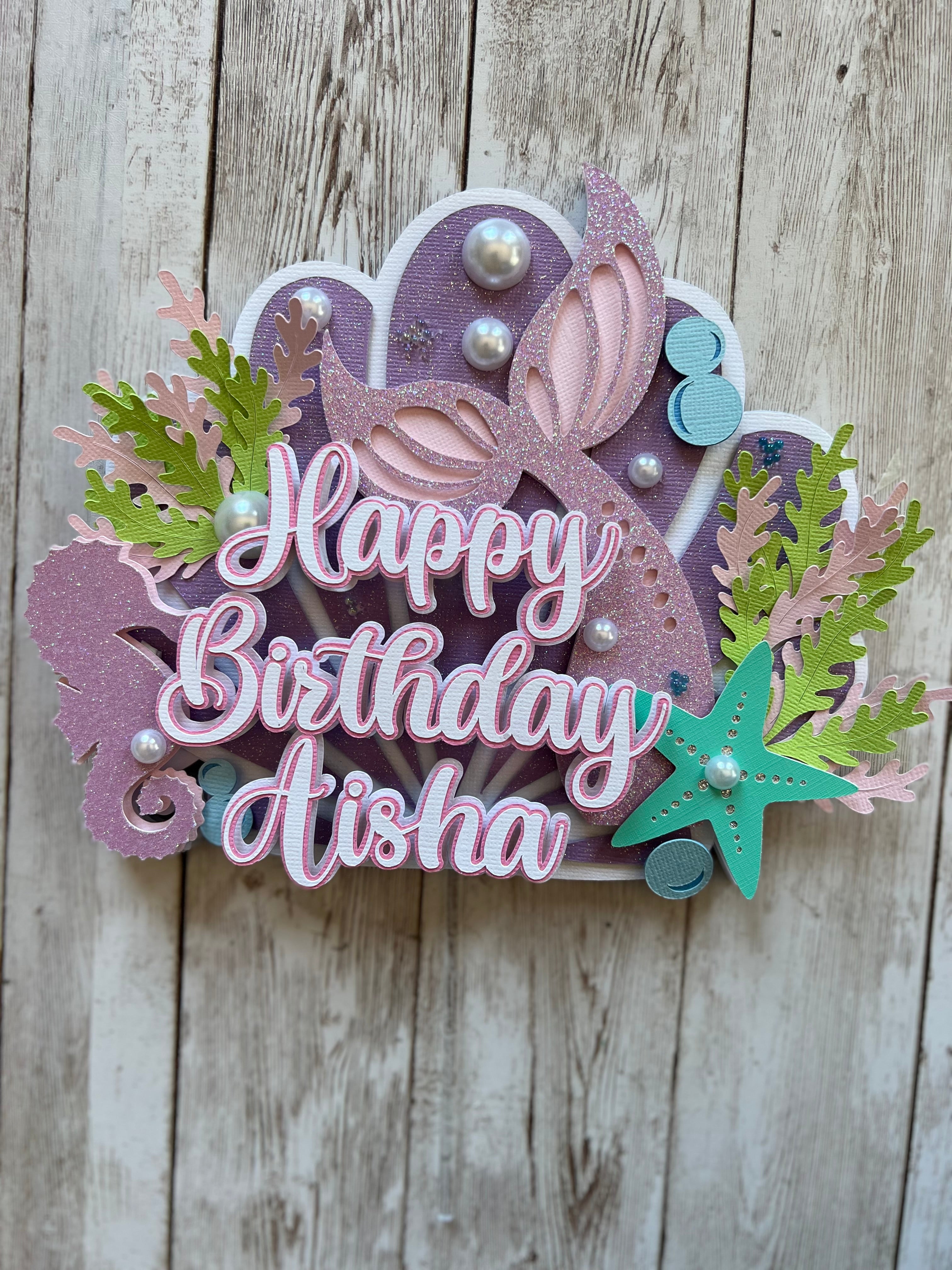 Mermaid cake topper