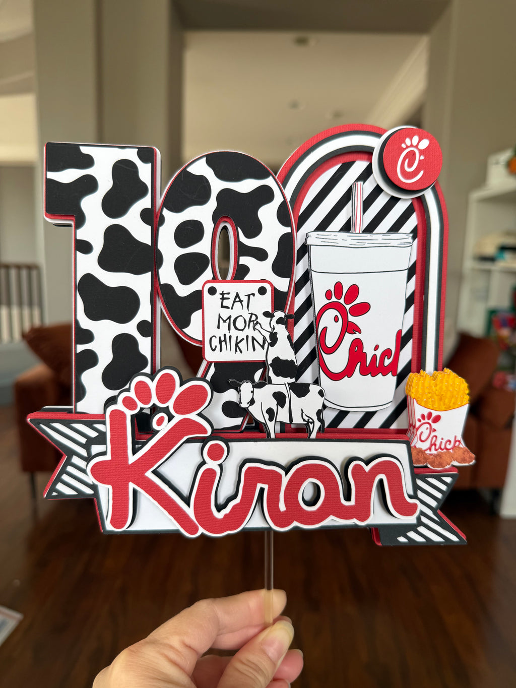 chickfila cake topper