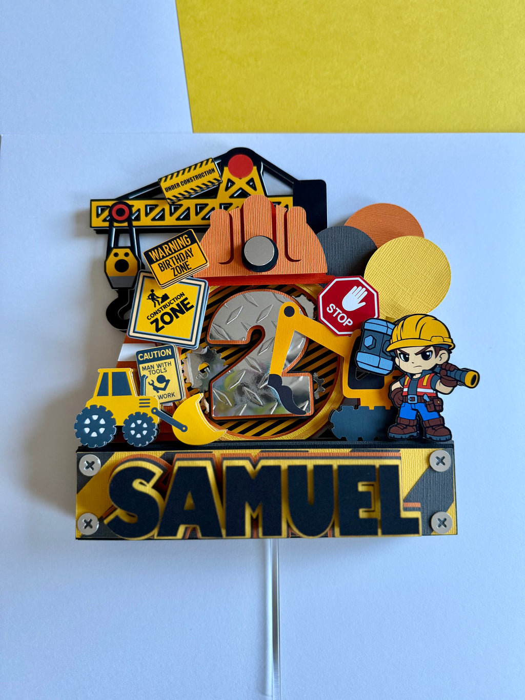Construction Cake Topper