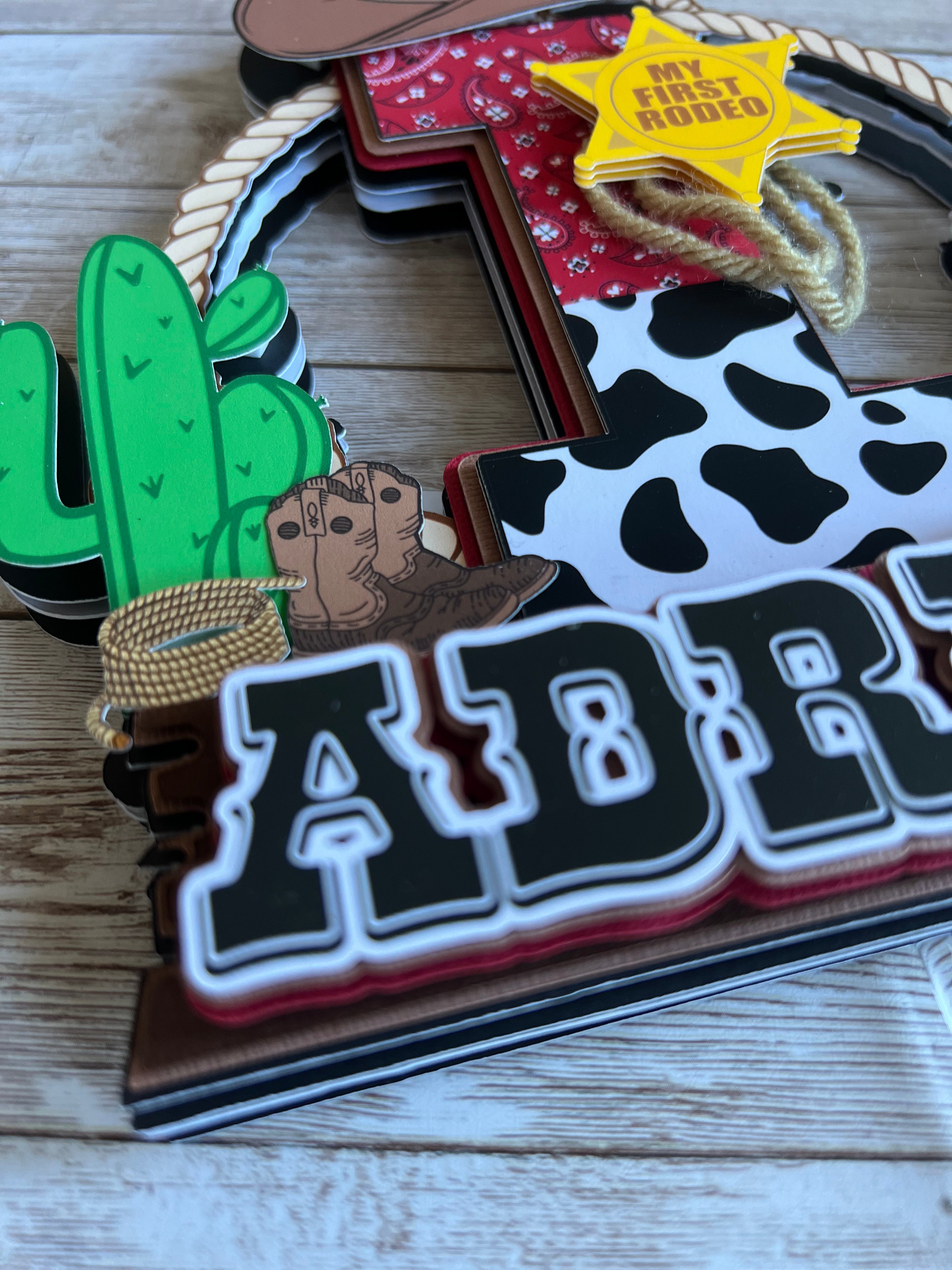 Wild West cake topper