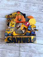 construction cake topper