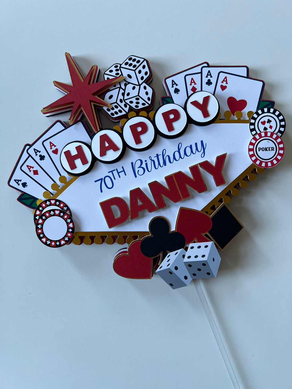 las vegas cake topper