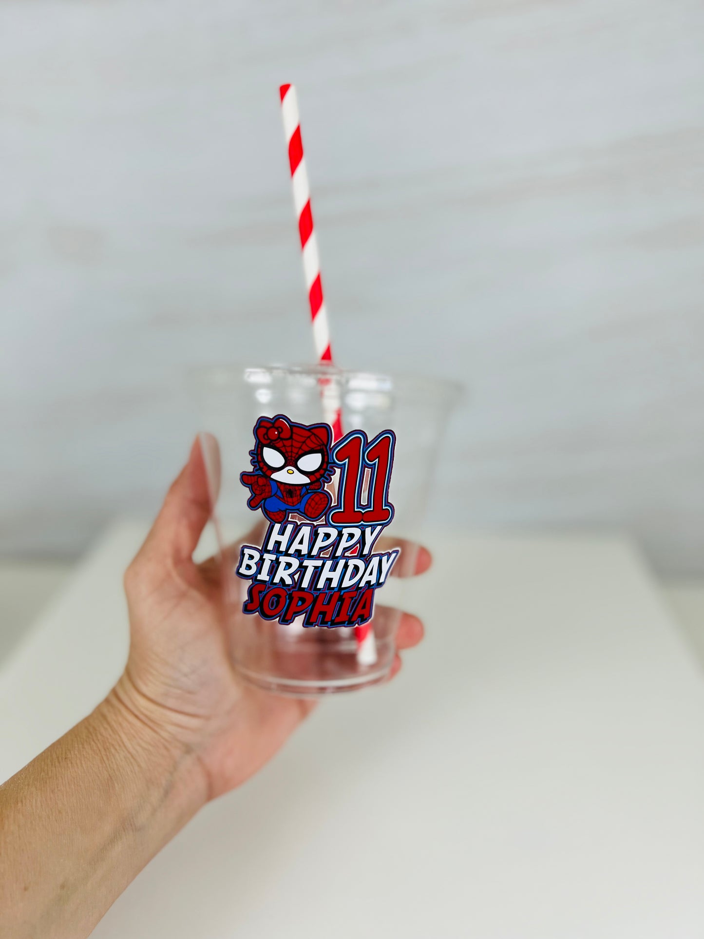 Hello Kitty Spiderman Cups