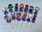 Marvel Personalized Cupcake Toppers
