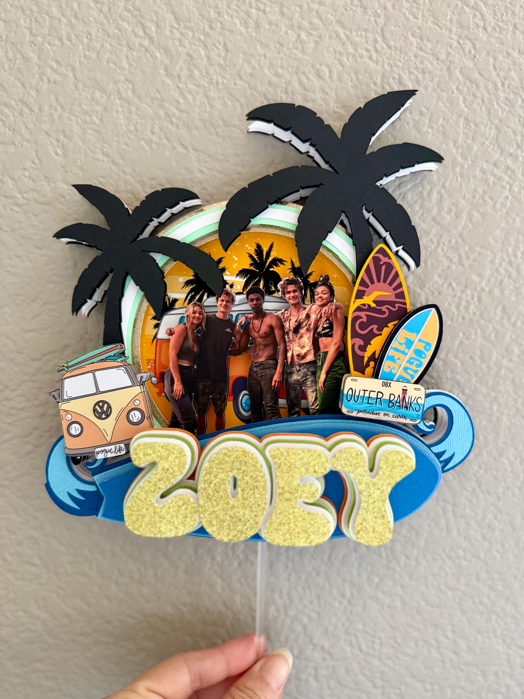 Surf Beach Cake Topper