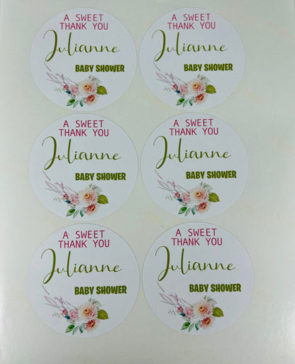 Baby shower stickers