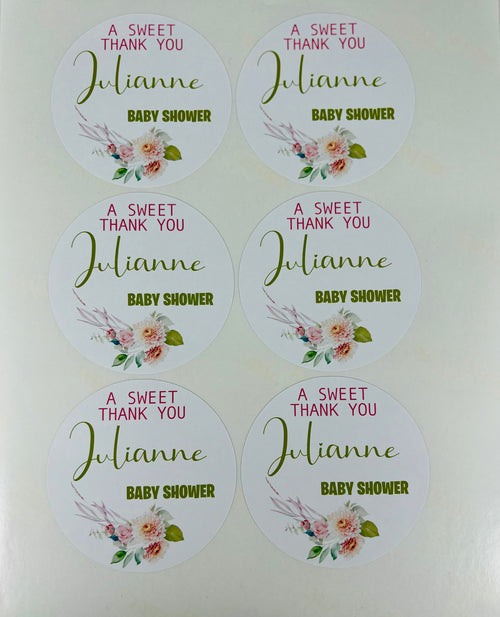 Baby shower stickers