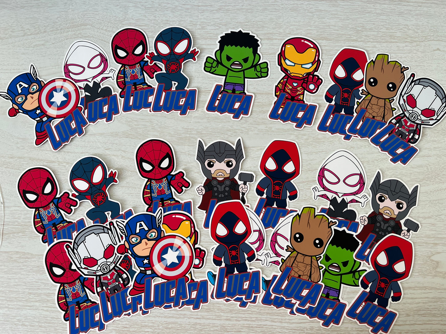 Marvel Personalized Cupcake Toppers