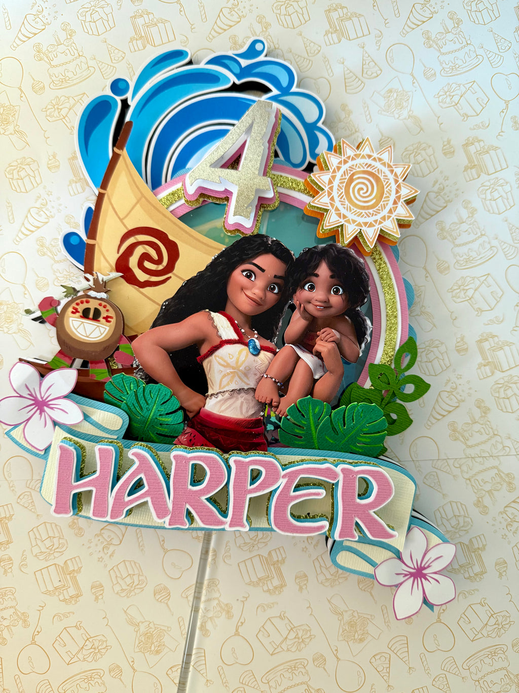 Moana cake topper