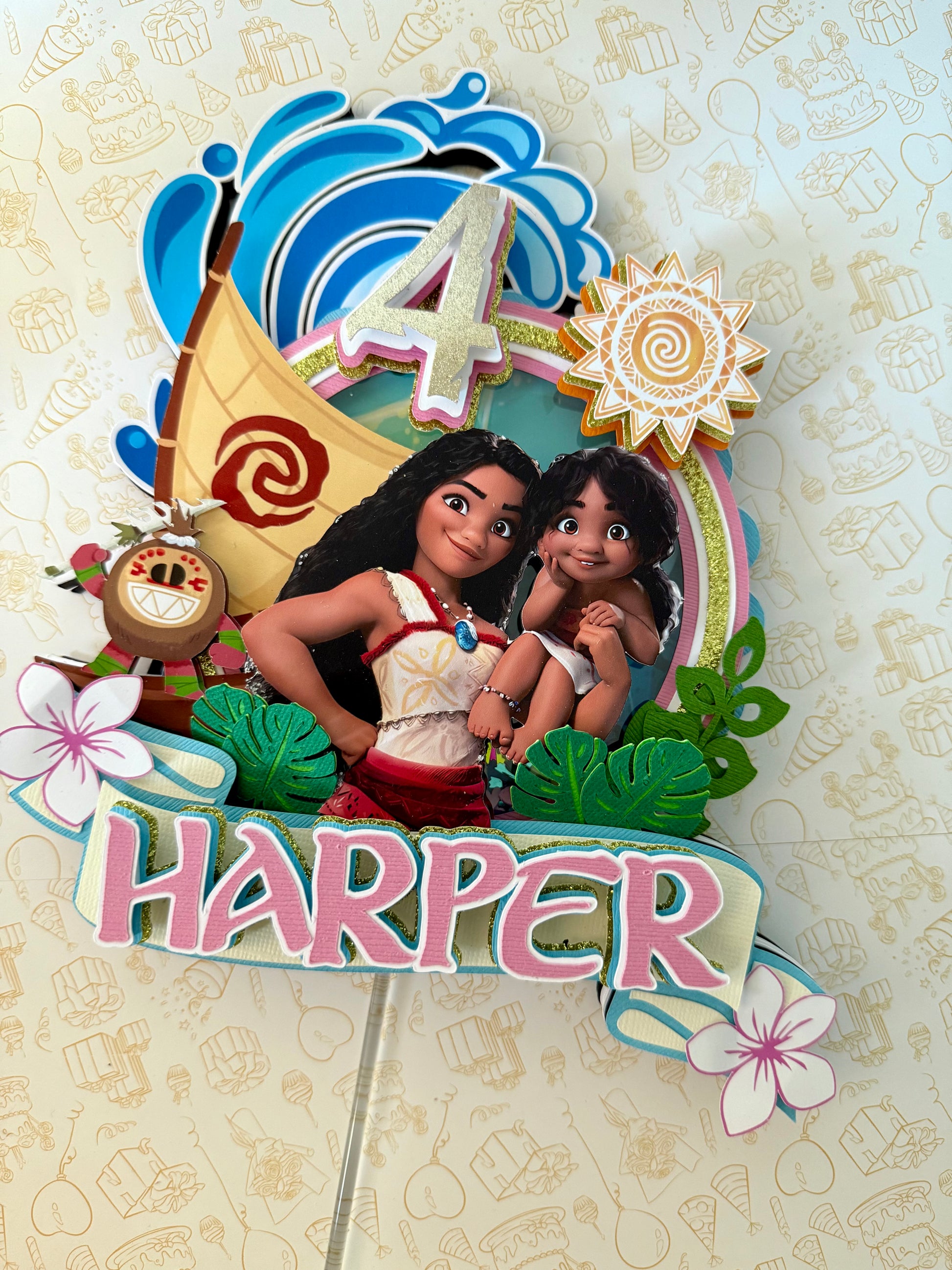 Moana cake topper