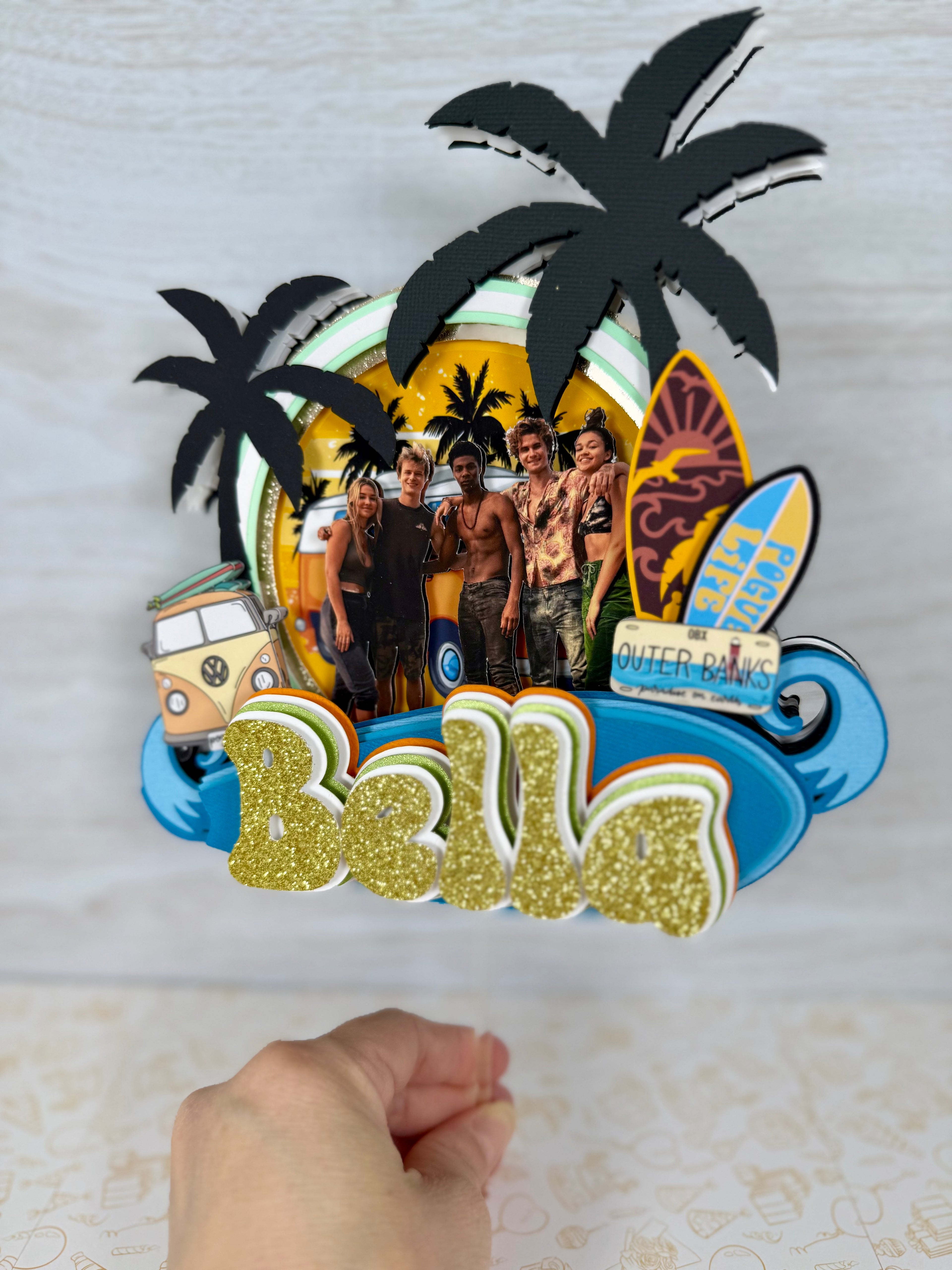 Outer banks cake topper