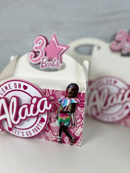 Barbie favor boxes