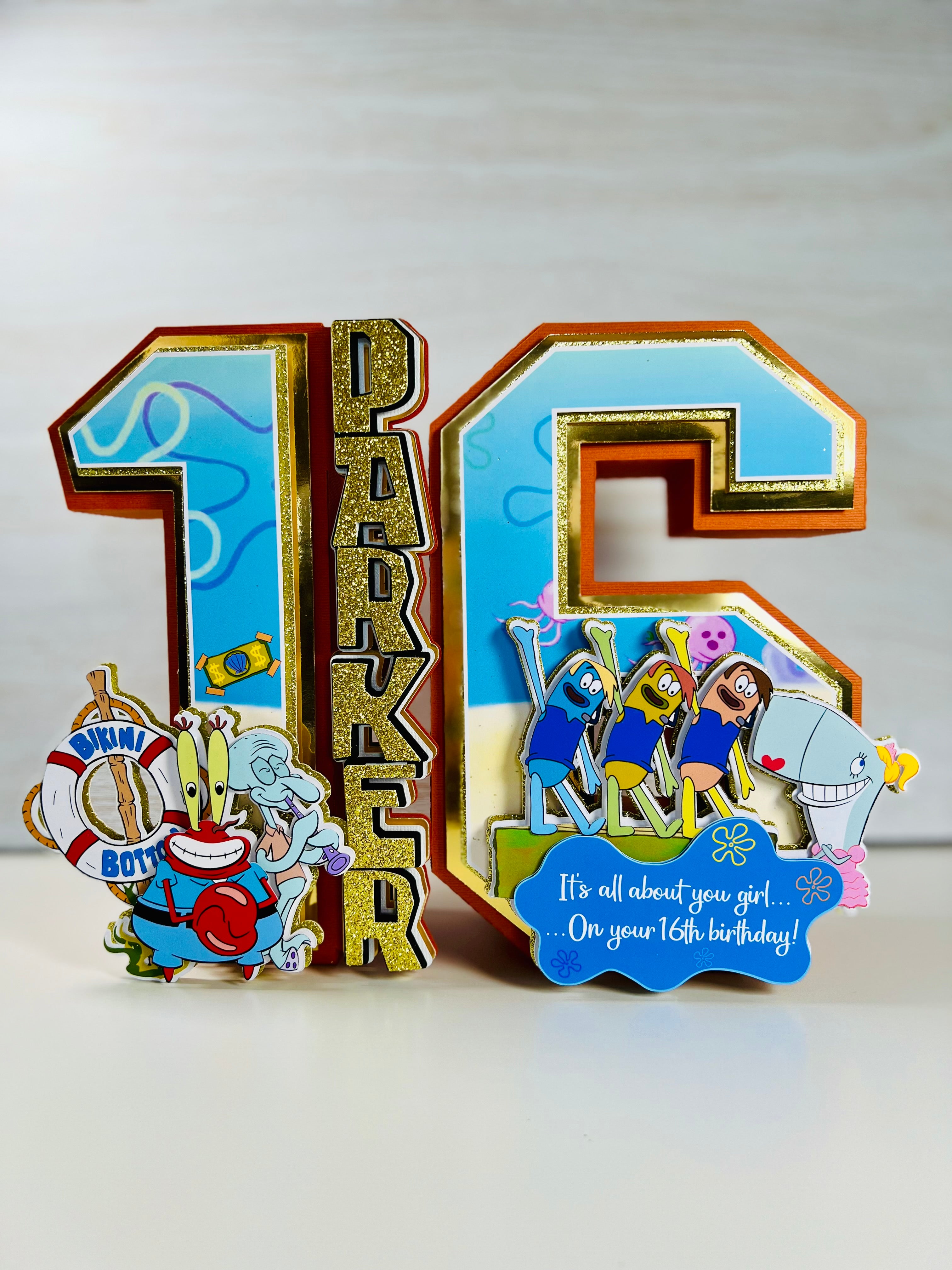 Boys who cry SpongeBob 3D numbers