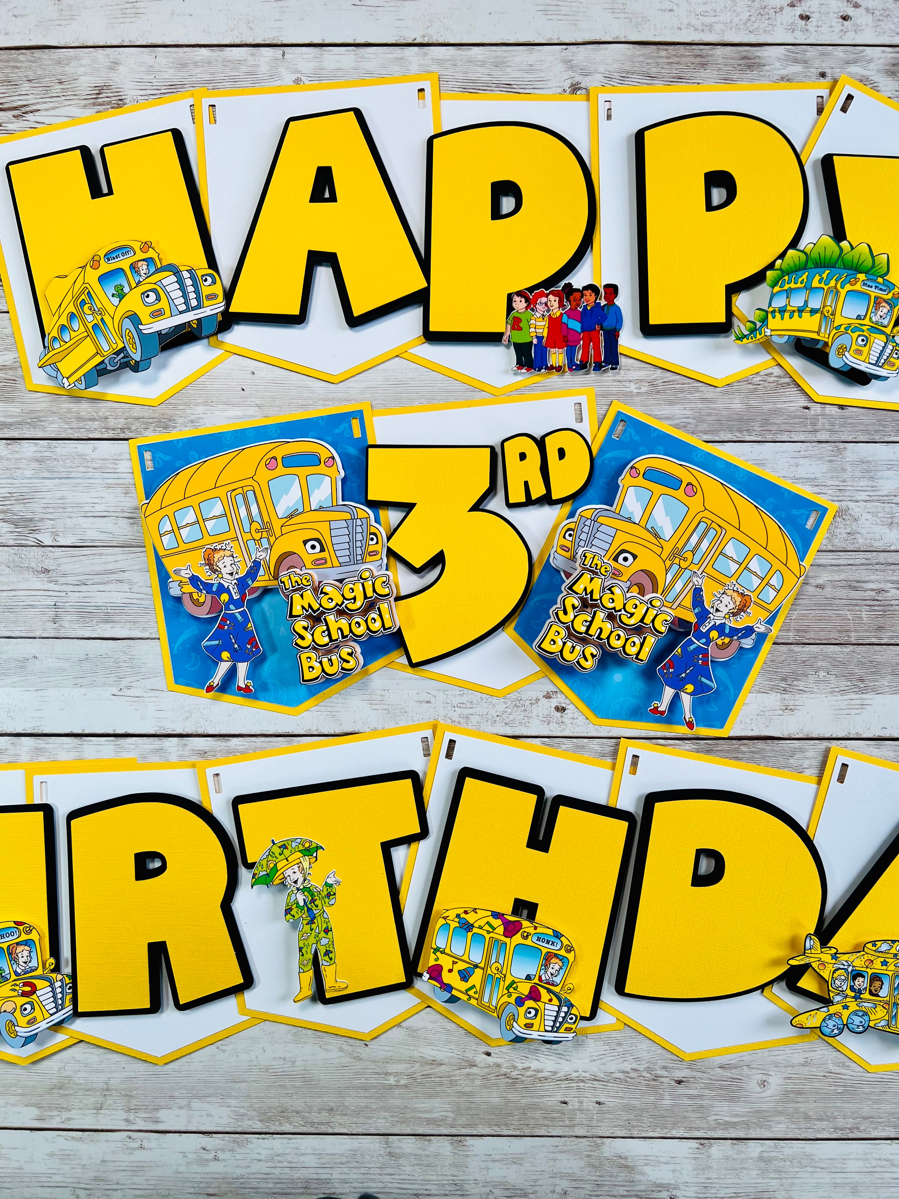 Magic School Bus Birthday Banner